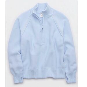 Aerie OFFLINE Quarter Zip Cool Down Sweater